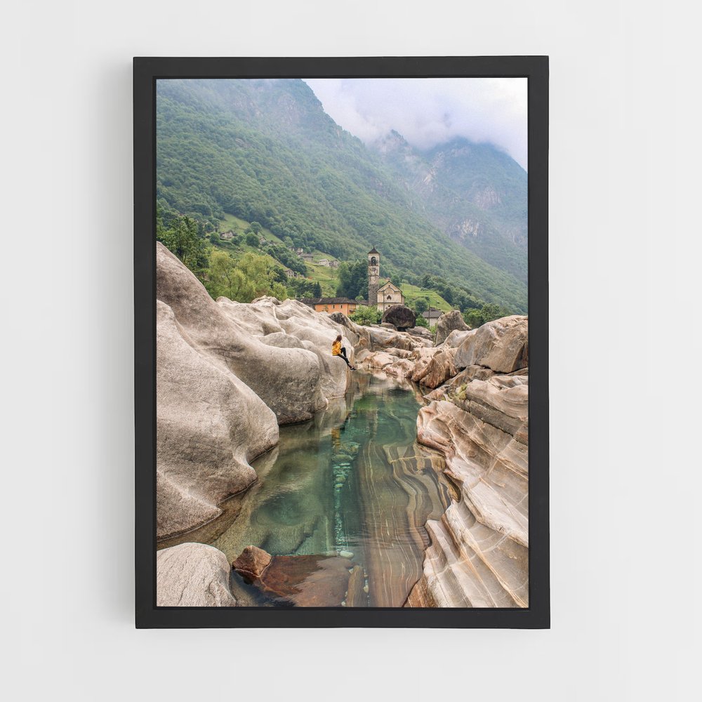 Poster Émeraude des Alpes – affiche Saut à l’élastique (vue 2)